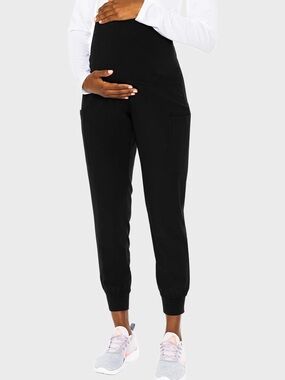 Med Couture Maternity Scrub Black Jogger Pants XS Petite
